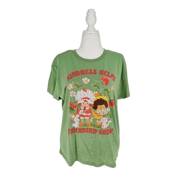 Retro 70s Strawberry Shortcake & Friends Cotton Kindness Helps Tee Womens XL NEW - Picture 2 of 10